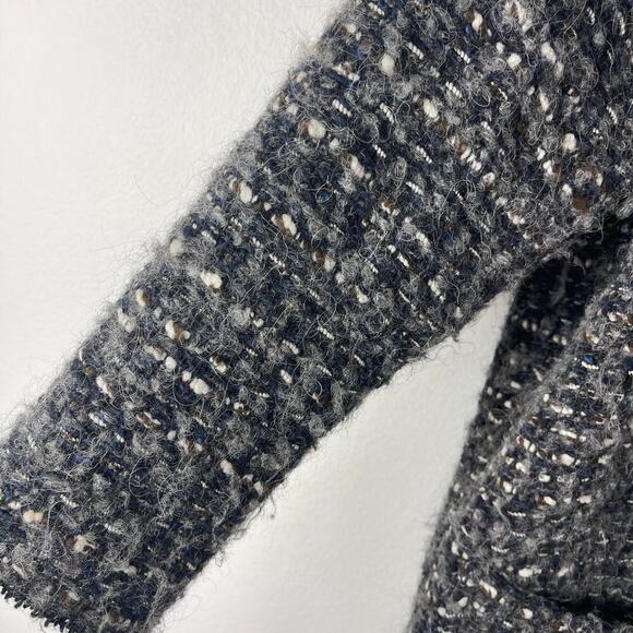 Étoile Isabel Marant Boucle Textured Wool Alpaca Longline Coat Gray SZ 2 MEDIUM - Picture 7 of 15